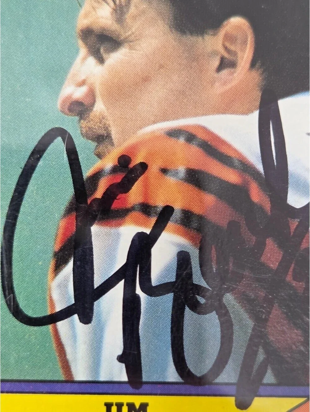 1986 Topps Jim Breech Bengals Signed Football Card Kicker NFL Vintage Autograph
